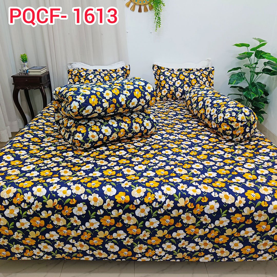 Premium Floral King Size 5PCS Comforter Set | PQCF-1613