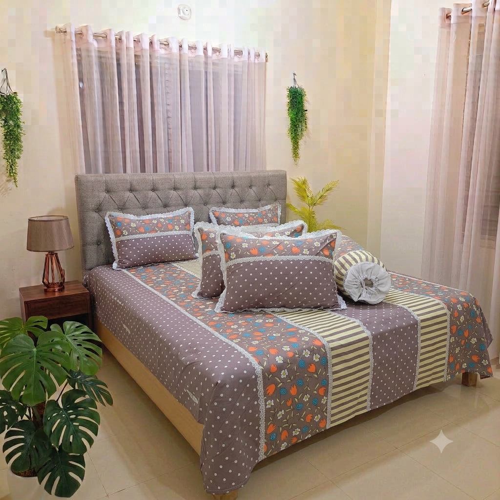 Elegant Patchwork Lace Bedsheet Set