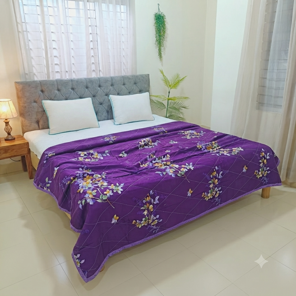 Purple Spring Blossom AC Quilt