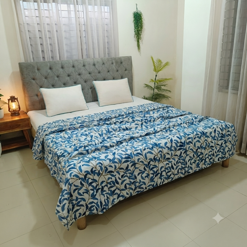 Blue Willow Cotton Quilt