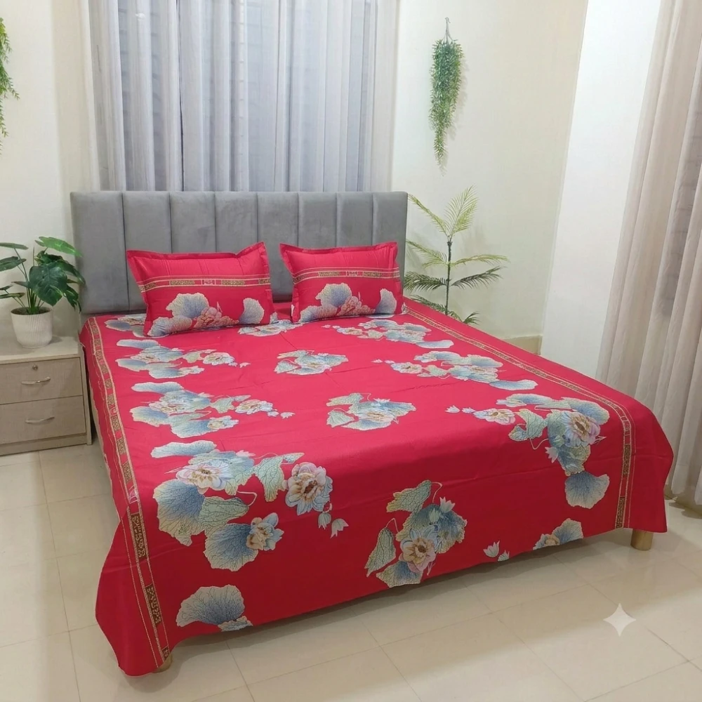 সুপার সফট পিউর কটন বেডসিট সেট