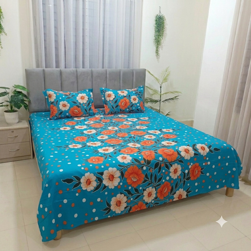 সুপার সফট পিউর কটন বেডসিট সেট