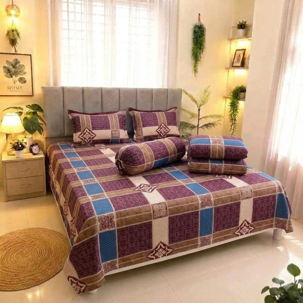 Premium Royal Pattern King Size 5PCS Comforter Set | PQCF-1645
